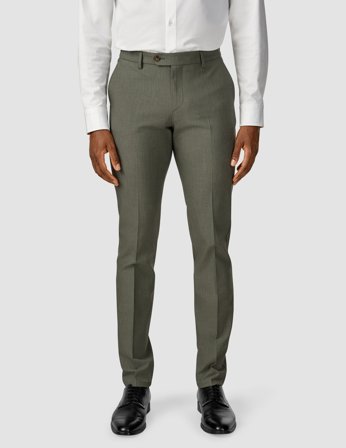 Shaping New Tomorrow - Essential Suit Pants - Green Melange - Slim Fit - Male - Size 38/32