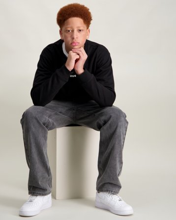 HUGO SWEATSHIRT Svart Tröjor Kille - Kids Brand Store