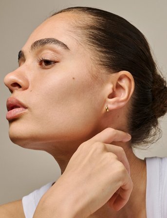 Enamel Copenhagen Studs, Sana - Gold - ONE SIZE