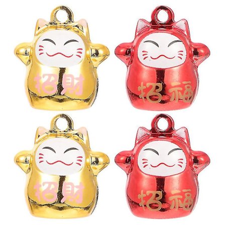 4st Luck Cat Bell Unik Cat Bell Decor Bell Cat Diy Decor Accessory (slumpmässig stil)