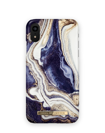 Fashion Case iPhone XR Golden Indigo marble