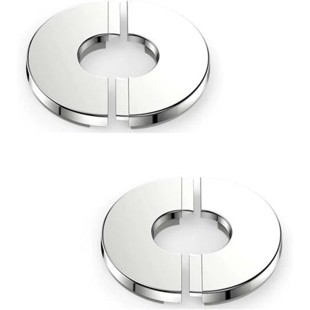2 stk. Rustfritt Stål Vegg Split Flens, Selvklebende Rund Split Rør Flens, Passer for Diverse Rør, Diameter 1 tomme/26 mm (26 mm)