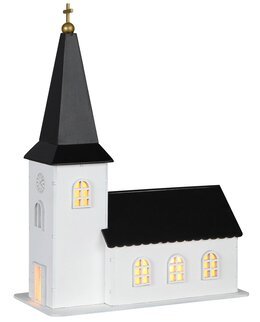 Kirche aus Holz mit Spiel