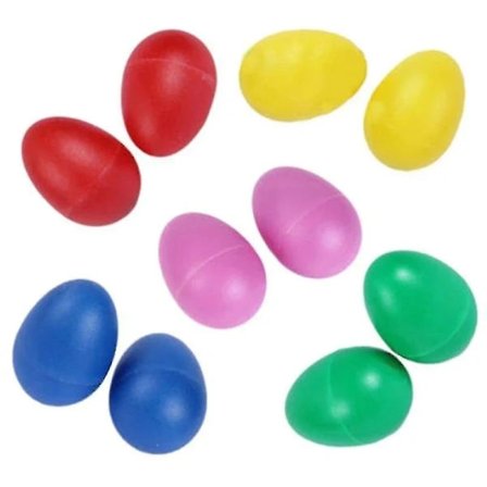 【PP】10-pakning plast slaginstrument musikkleker egg maracas shakers