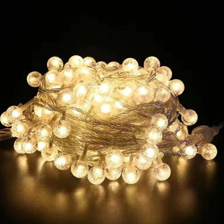 10LED Vackra Pärlor Fairy Lights Jul Party Sovrum Slinga Ljus Heminredning (Vit)