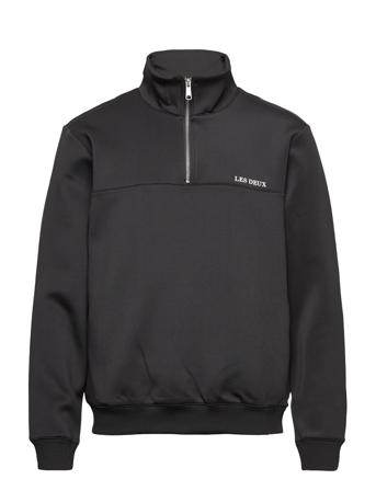 Ballier Track Half-Zip Sweatshirt Svetari Collegepaita Musta Les Deux