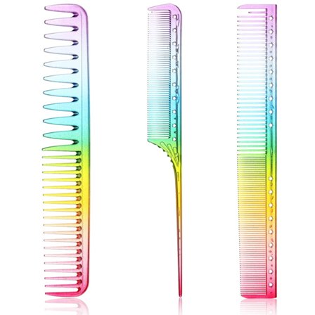 3 kappaletta hienoleikkauskampaa Salon-kampaamokampa Hännänkampa Hienot hampaat Hiustenmuotoilukampa Antistaattinen Lämmönkestävä Kampaamo