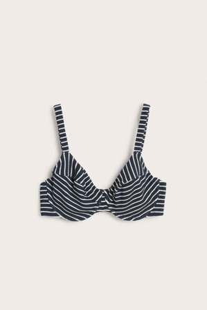 Kappahl | Stanik od bikini w paski Ciemnoniebieski 100D | Ciemnoniebieski