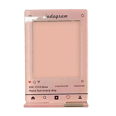Kreativitet Akryl Polaroid-fotoskärmstativ Personlig skrivbordsbildhållare för hem i vardagsrummet