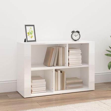 Vidaxl Förvaringsskåp Vit Högglans 80x30x54 Cm Konstruerat Trä Vit