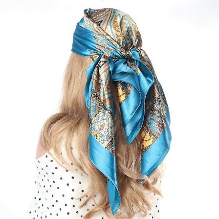 Paisleysilkeskjerf | Silkeskjerf dame | Silke hijab bandana | Hodeskjerf dame - Vintage