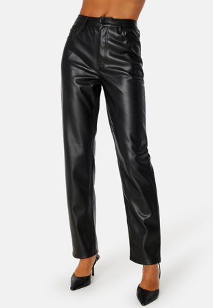 TOMMY JEANS Julie Pleather Pant BDS Black Klær
