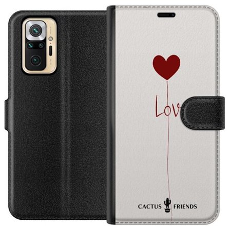 Yhteensopiva Lompakkokotelo Xiaomi Xiaomi Redmi Note 10 Pro Cactus and Friends - Love Balloon Minimal