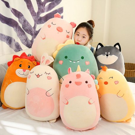 Squishmallow Plysjdukke - Kawaii Dyr - Tjukk Dinosaur Plysj - Pingvin