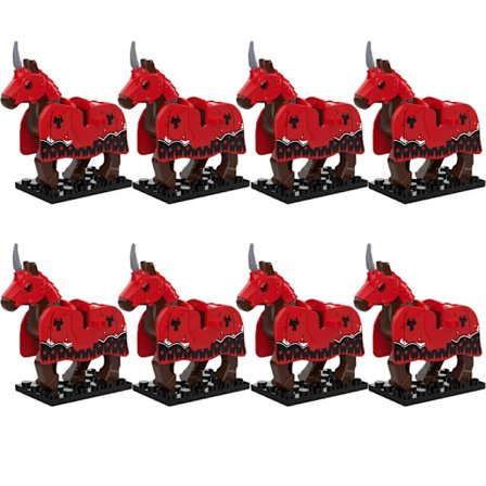 MOC Middelalderlige Militære Byggeklodser Kavaleri Regiment Ridder Hest Dyretilbehør Sæt Mini Klodser Køb Varer Drengelegetøj Gave