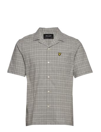 Ss Check Seersucker Resort Shirt Grey Lyle & Scott