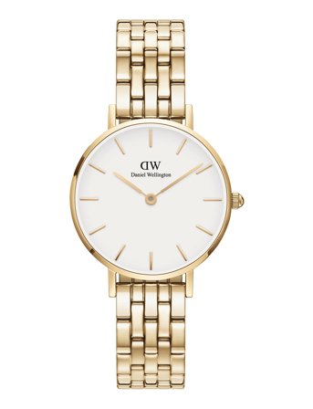Daniel Wellington Petite 28 5-Link G White - Gold - 28 mm
