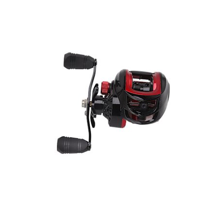 7.2 1 Langt Kast Fiskehjul Magnetisk Bremse Dobbelt Forseglet Leje 17+1 BB Fiskehjul Sort Rød Højre Hånd