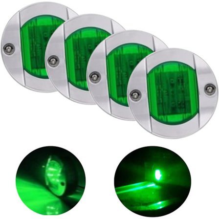 4-pack LED-båtljus 12V runda marina lampor LED akterspegelmonteringsljus för båtdäck