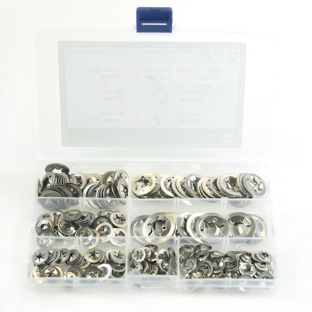 340 kpl Hammaslukkoaluslevyt Sisäisten hampaiden aluslevyjen valikoimasarja