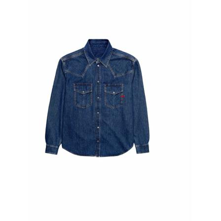 Diesel Denim Shirts , Blauw , Heren , Maat: XL