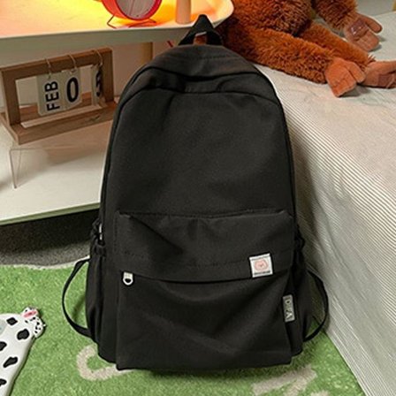 Koulun nailonreppu naisille Yksinkertaiset koululaukut teini-ikäisille tytöille Soli