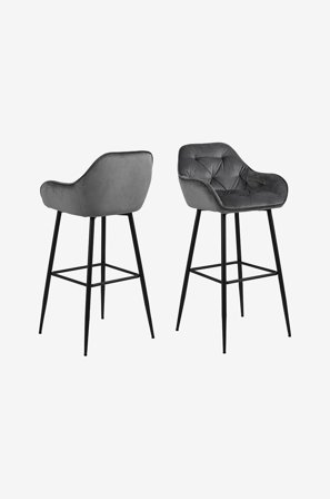 NORDFORM - Barstol Alice, 2-pk - Grå - Barstoler & -krakker - Fra Homeroom