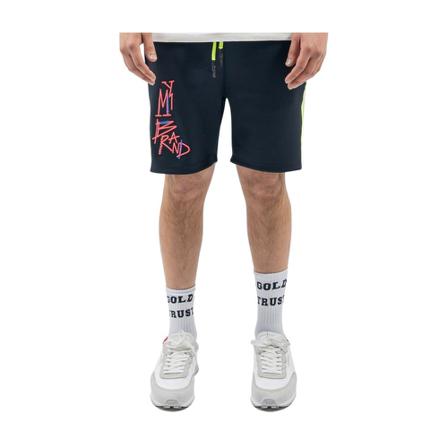 My Brand Mb Doodle Neon Taping Short , Blauw , Heren , Maat: S Korte Broeken