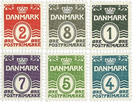 Danmark 1933 - AFA 196-201 - Postfrisk