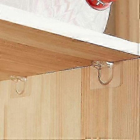 [16 deler] selvklebende skapgulvstøtte, forsterket lim for hyllebærer, hyllebærer