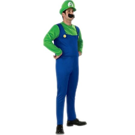 Super Mario Cosplay Kostyme Jumpersuit Halloween Fest