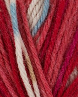 Garn Viking Raggen 150g Rød multi - Viking of Norway