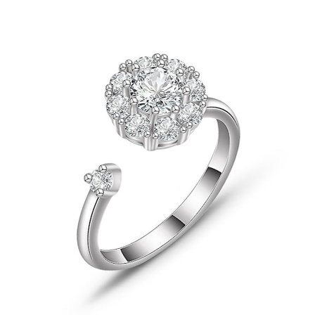 Fidget-ring for kvinner, spinneringer for stress og angst, meditasjonsring, anti-angst, beroligende ring, smykker, Valent Style 5