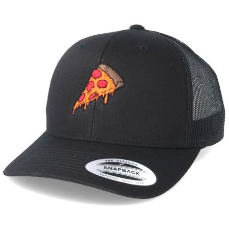 BOOM - Svart trucker Keps - Pizza Time Black Trucker @ Hatstore
