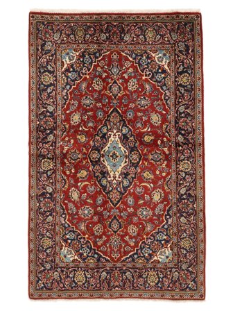 Orientalisk Keshan Matta 137X223 Mörkröd/Svart Ull, Persien
