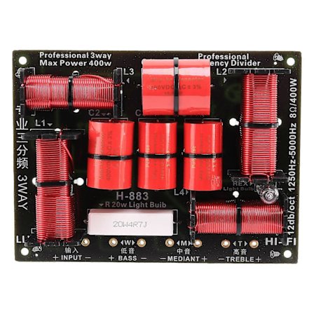 400W 3-vejs Crossover Divider Hifi Tweeter Woofer Højttaler Crossover 1250H/5000HZ med Højfrekvent P