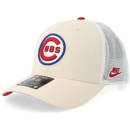 Nike MLB - MLB Beige trucker Keps - Chicago Cubs Dri-fit Rise Natural/Red/White Trucker @ Hatstore