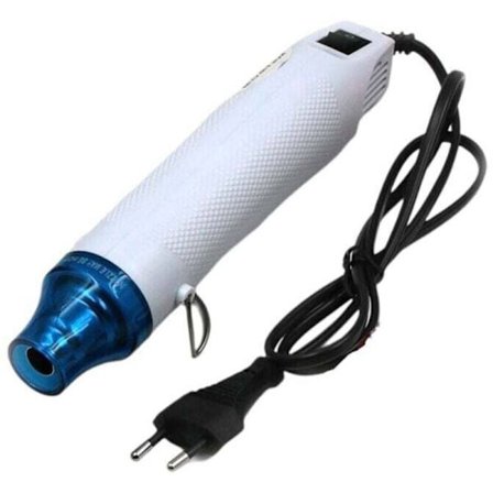 220V Mini Varmepistol, Håndholdt Varmepistol, til Krympefolie, Varmekrympeslange, Epoxy Resin Forsyninger, Prægning, DIY Håndværk (Hvid)