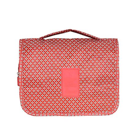 Kosmetikpose Rød Daisy Vandafvisende Bærbar Rejsetoilettaske Makeup Organizer