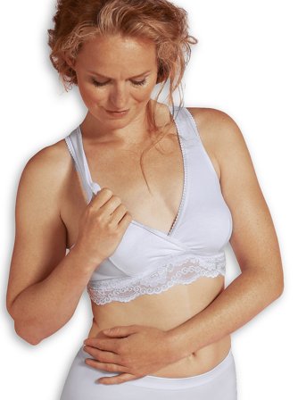 Carriwell Crossover Sleeping & Nursing Bra - White - M