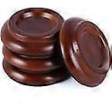 4-pakning - Fotputer for stående piano i massivt tre - Møbler, sovesofaer og stolputer - Sklisikre, lyddempende filtputer - Gulvbeskytter i tre