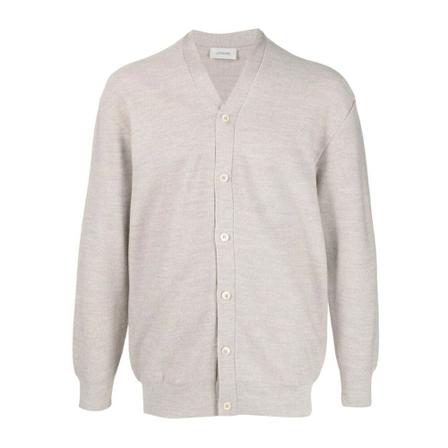 Lemaire, Cardigan Light Stone Melange Beige, Heren, Maat:L