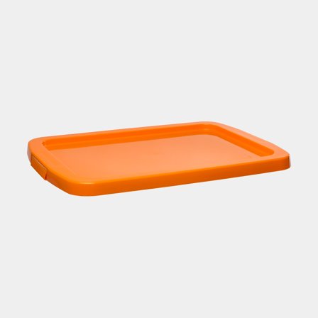 Lockable lid for storage box 55 litre Nordiska Plast StrongBox, orange, 620 x 402 x 24 mm