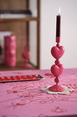 Jotex - Ljusstake Höjd 27.5 Cm Rosa LYRA - Köp Ljusstakar hos Jotex