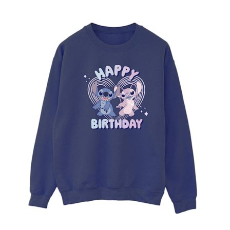 Lilo & Stitch Dam/Dam Happy Birthday Sweatshirt XXL Marinblå