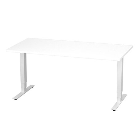 DENORD DESIGN Bord höj/sänk Pro 1600x800 vit/vit - Lyreco - Kontorsmöbler och inredning - Bord och hurtsar - Skrivbord - Höj/sänkbar