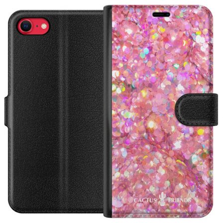 Yhteensopiva Lompakkokotelo Apple Apple iPhone 8 Cactus and Friends – PinkGlitter