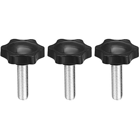 Spännhandtagsskruvhandtag Stjärnratt M8 x 30mm Hantråd 3st