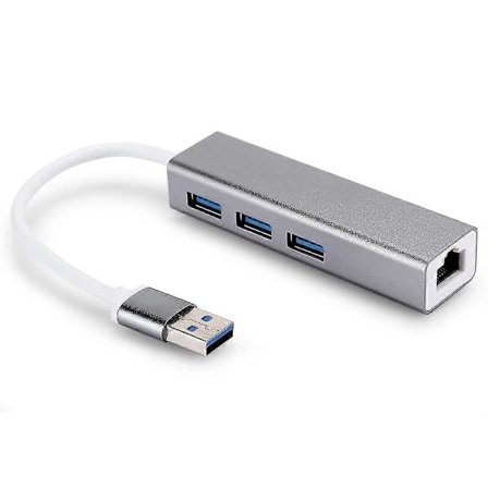 DM HE83 Alumiiniseos Langallinen Verkkokortti 100M USB 3.0 HUB-sovitin USB - RJ45