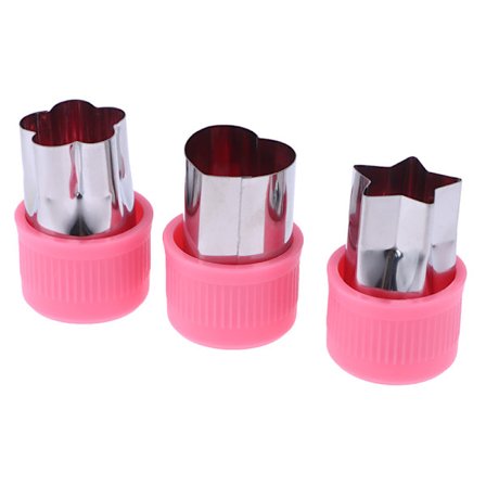 3 stk Stjernehjerte Blomstform Grønnsaker ter Plasthåndtak Frui